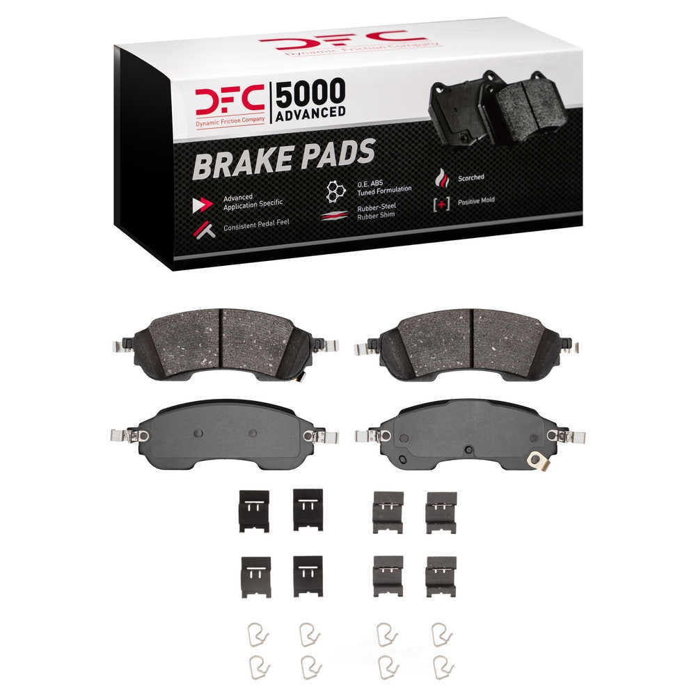 Dynamic Friction Company 1551-2414-01 DFC 5000 Advanced Brake Pads - Ceramic and Hardware Kit - OE