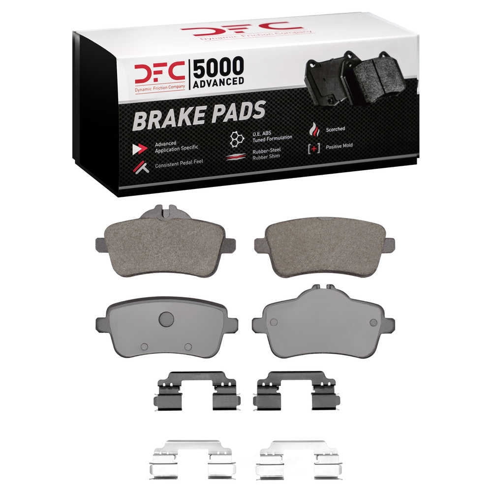 Dynamic Friction Company 1552-1630-01 DFC 5000 Advanced Brake Pads - Ceramic and Hardware Kit - OE