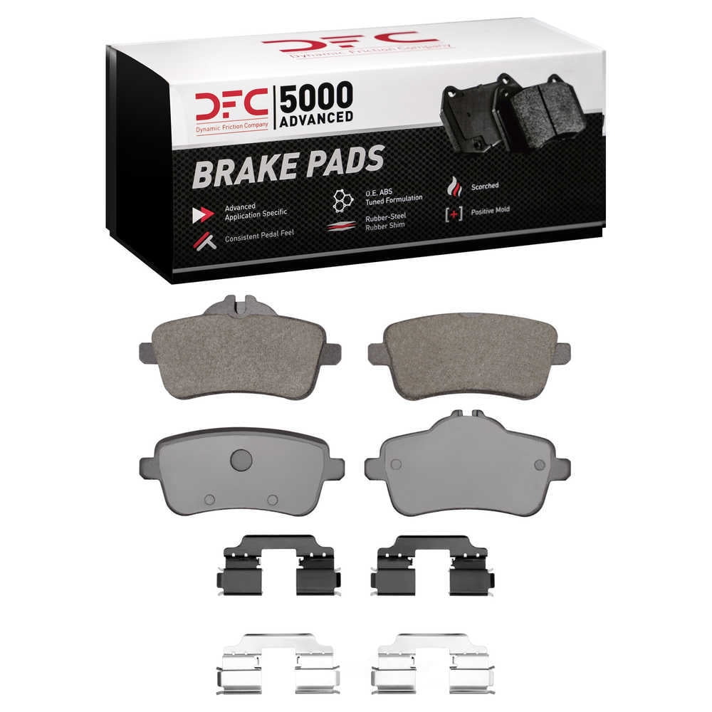 Dynamic Friction Company 1552-1630-02 DFC 5000 Advanced Brake Pads - Ceramic and Hardware Kit - OE