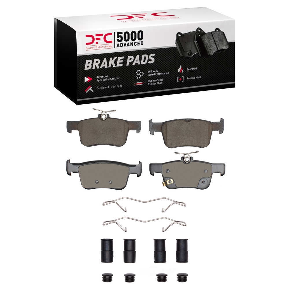 Dynamic Friction Company 1552-2102-01 DFC 5000 Advanced Brake Pads - Ceramic and Hardware Kit - OE