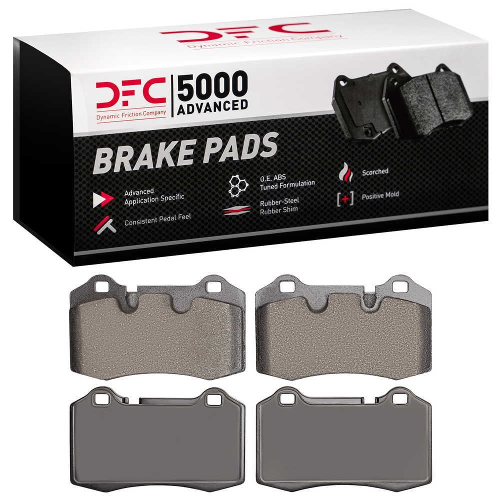 Dynamic Friction Company 1551-1166-19 DFC 5000 Advanced Brake Pads - Low Metallic and Hardware Kit