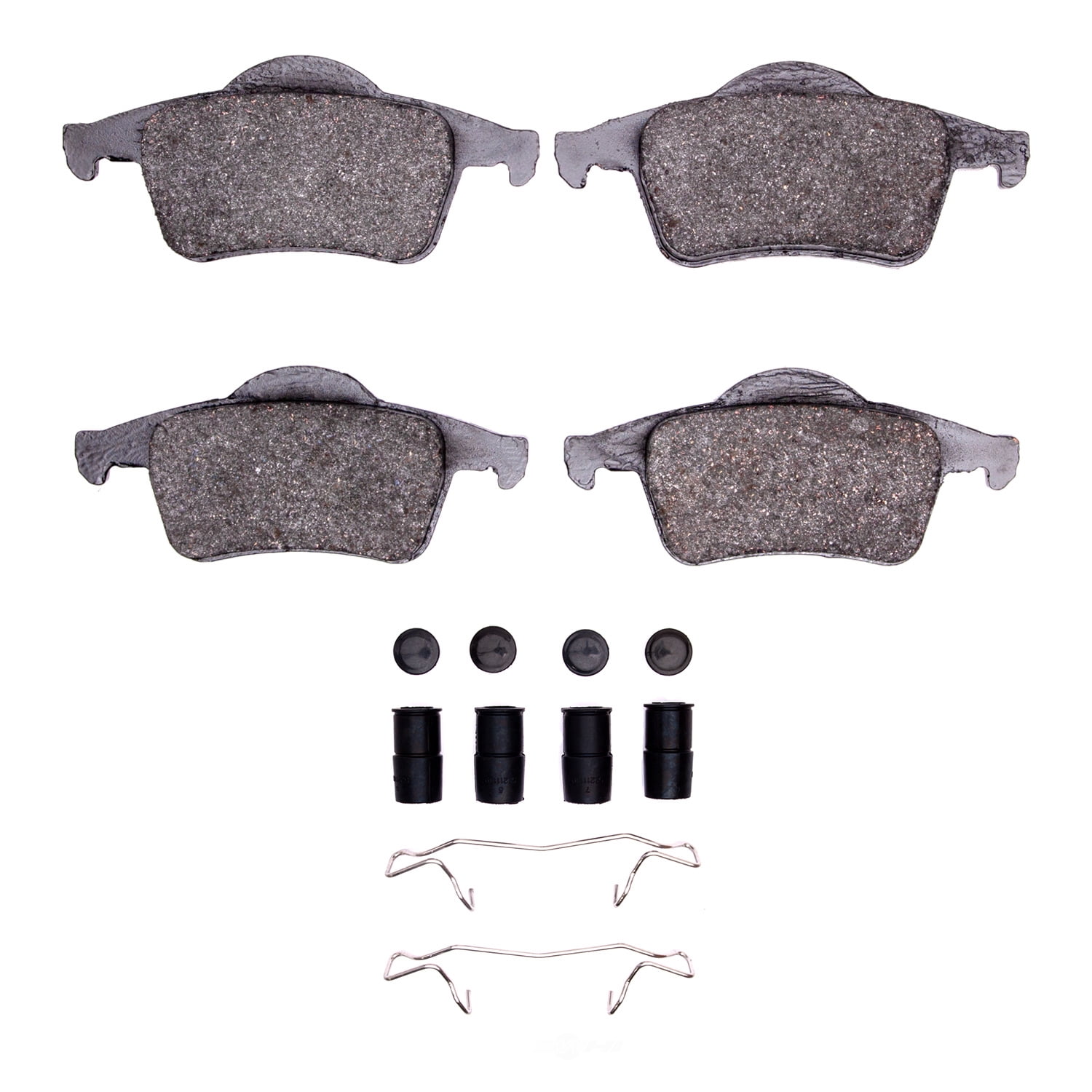 Dynamic Friction Company 1551-0795-01 DFC 5000 Advanced Brake Pads - Low Metallic and Hardware Kit
