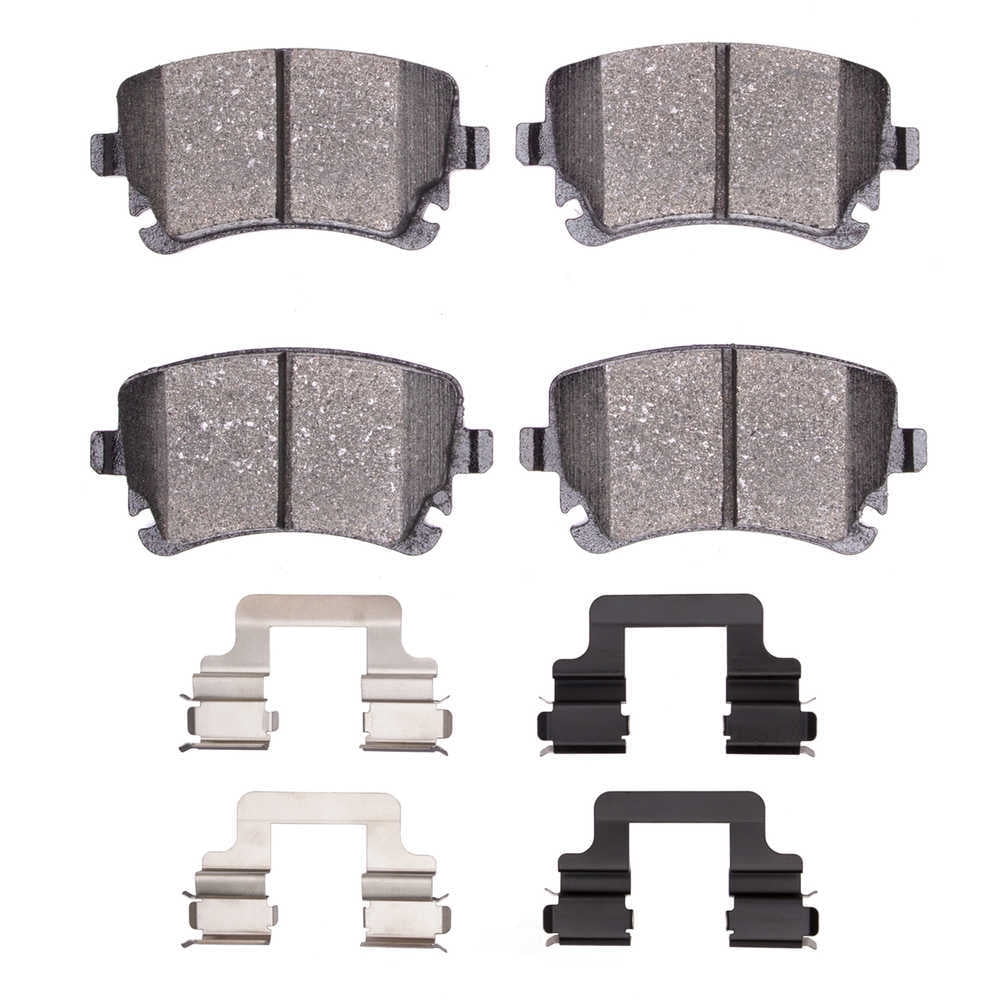 Dynamic Friction Company 1551-1018-01 DFC 5000 Advanced Brake Pads - Low Metallic and Hardware Kit