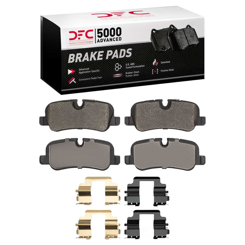 Dynamic Friction Company 1551-1099-01 DFC 5000 Advanced Brake Pads - Low Metallic and Hardware Kit