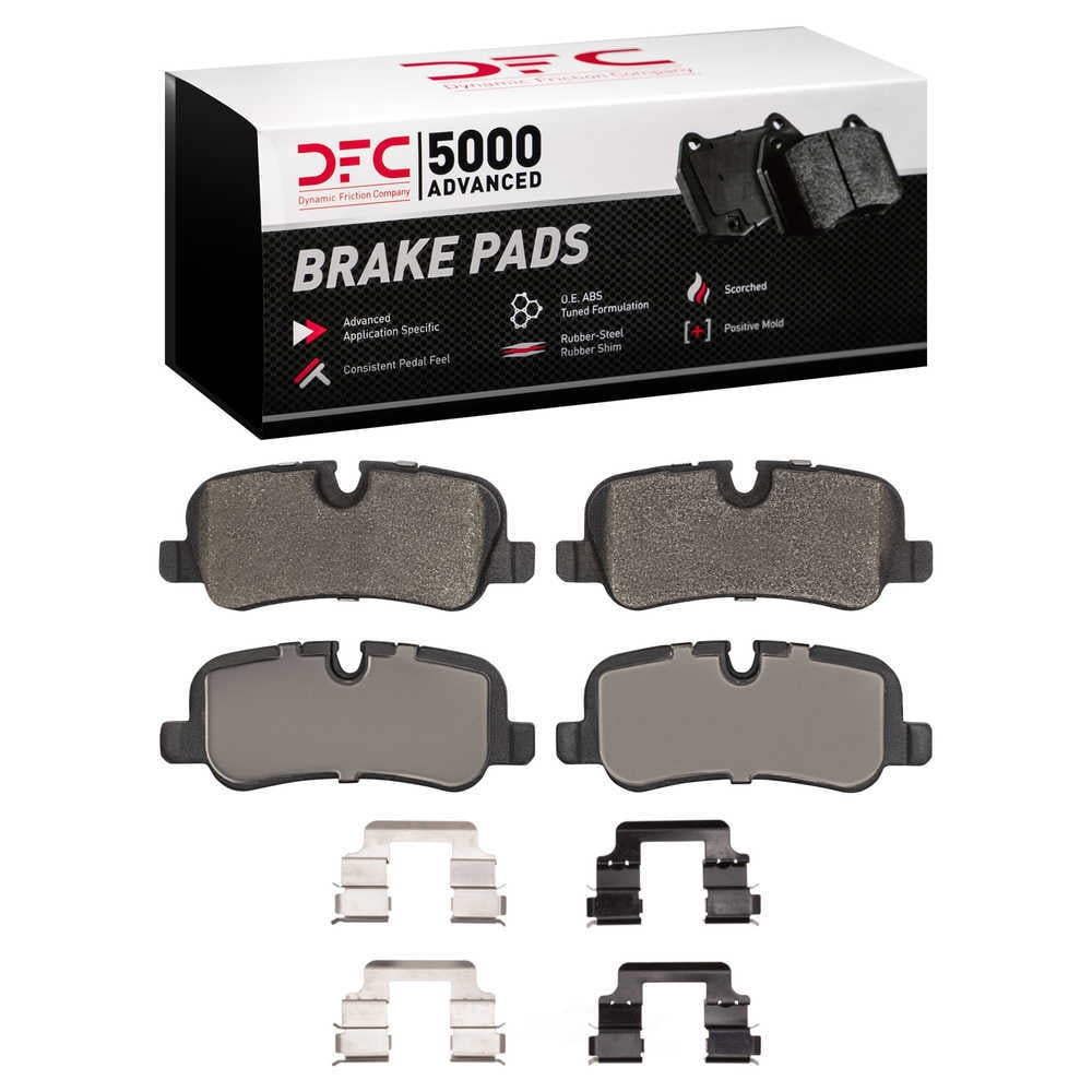 Dynamic Friction Company 1551-1099-02 DFC 5000 Advanced Brake Pads - Low Metallic and Hardware Kit