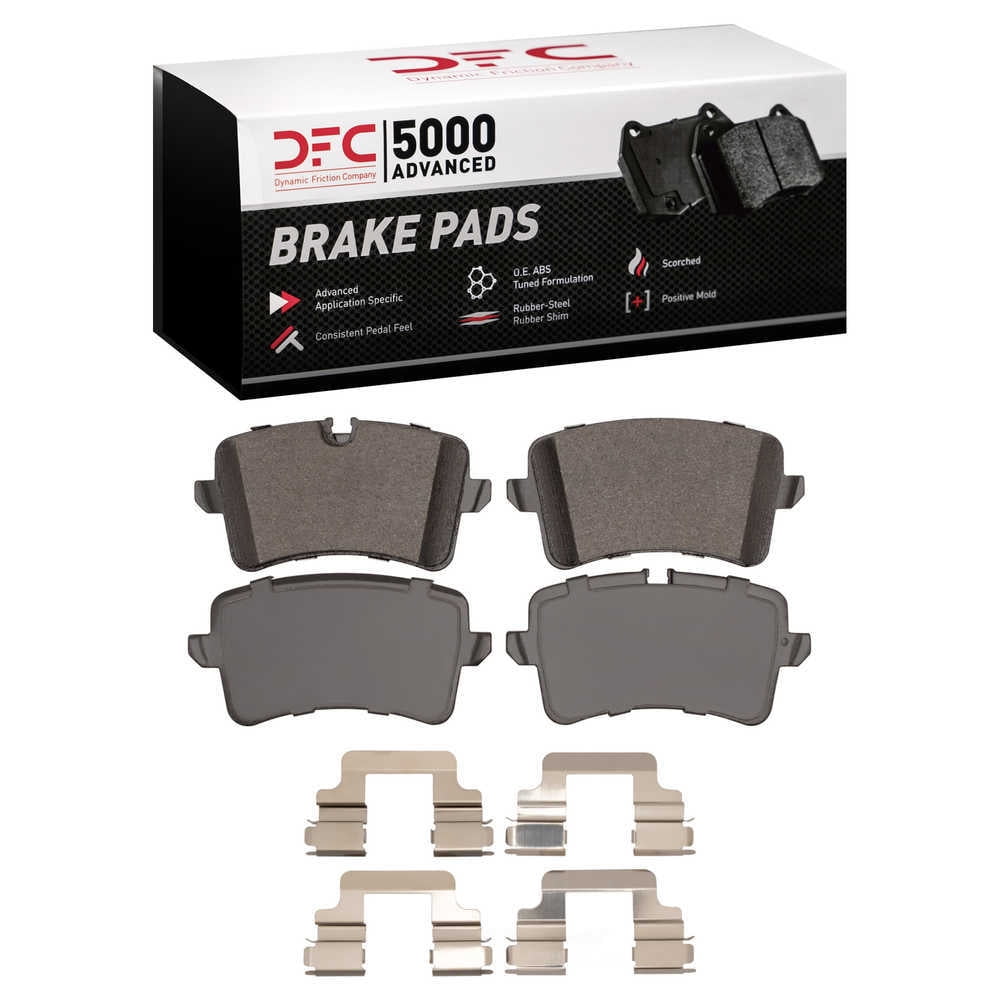 Dynamic Friction Company 1551-1547-01 DFC 5000 Advanced Brake Pads - Low Metallic and Hardware Kit