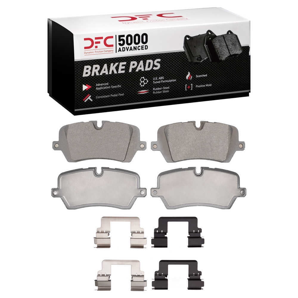 Dynamic Friction Company 1551-1692-01 DFC 5000 Advanced Brake Pads - Low Metallic and Hardware Kit