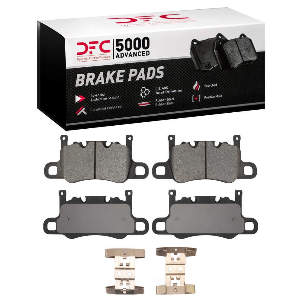 Dynamic Friction Company 1551-2046-01 DFC 5000 Advanced Brake Pads - Low Metallic and Hardware Kit