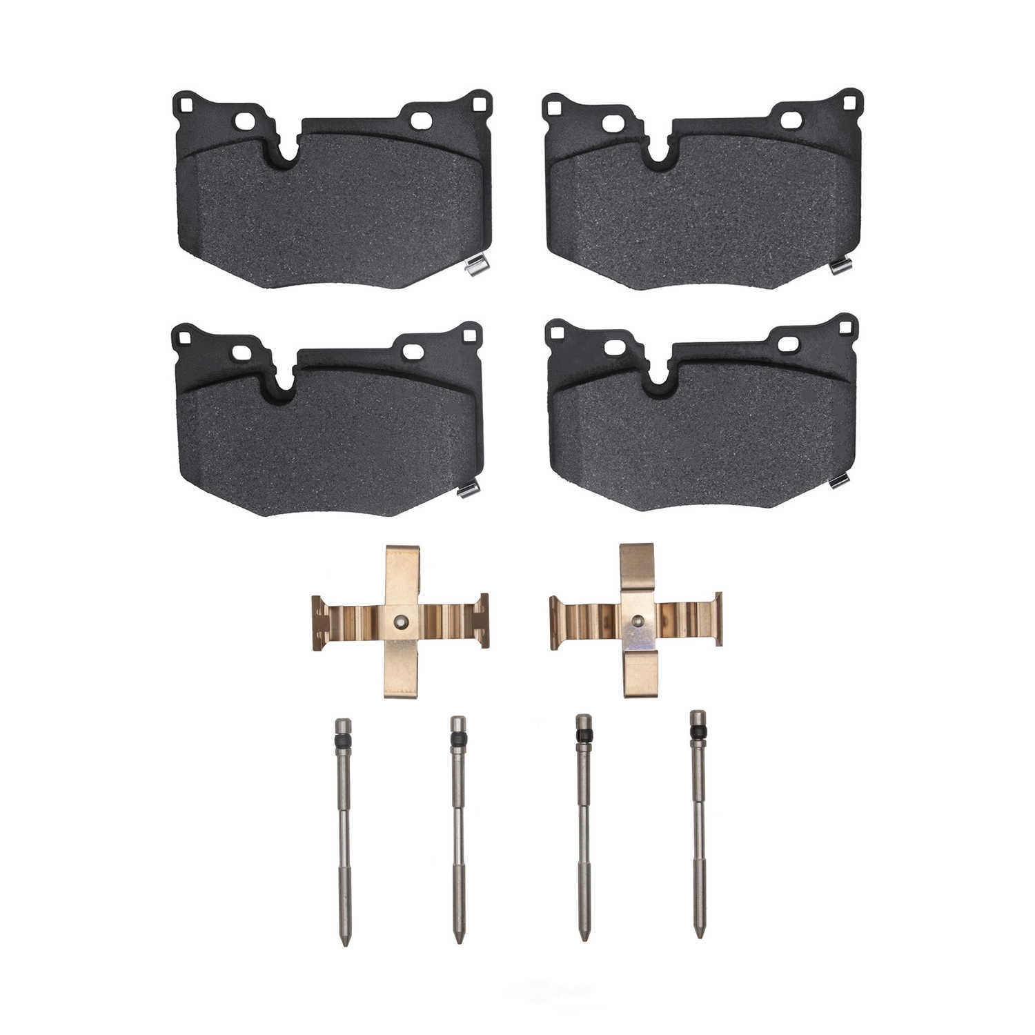 Dynamic Friction Company 1551-2366-01 DFC 5000 Advanced Brake Pads - Low Metallic and Hardware Kit