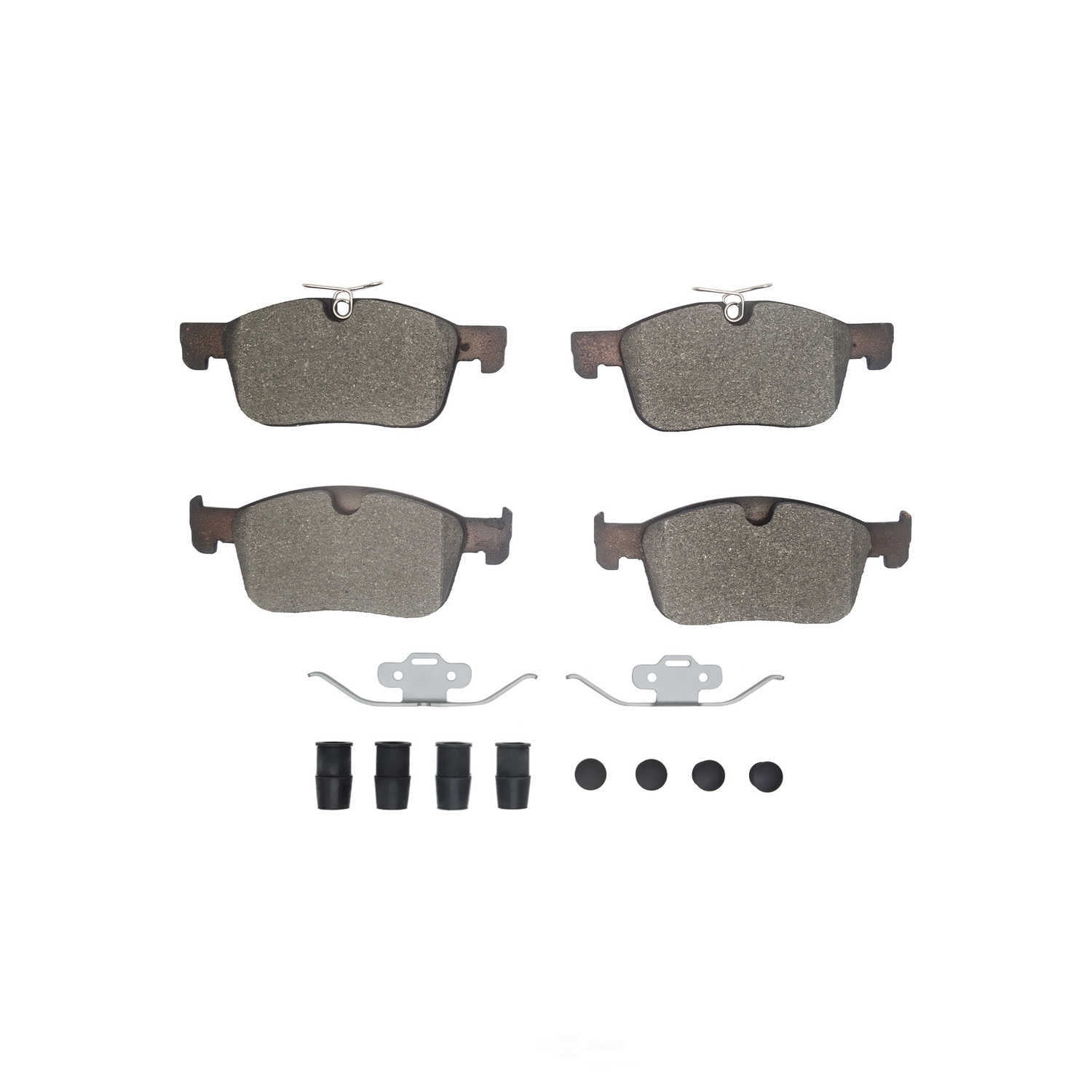 Dynamic Friction Company 1551-2430-01 DFC 5000 Advanced Brake Pads - Low Metallic and Hardware Kit
