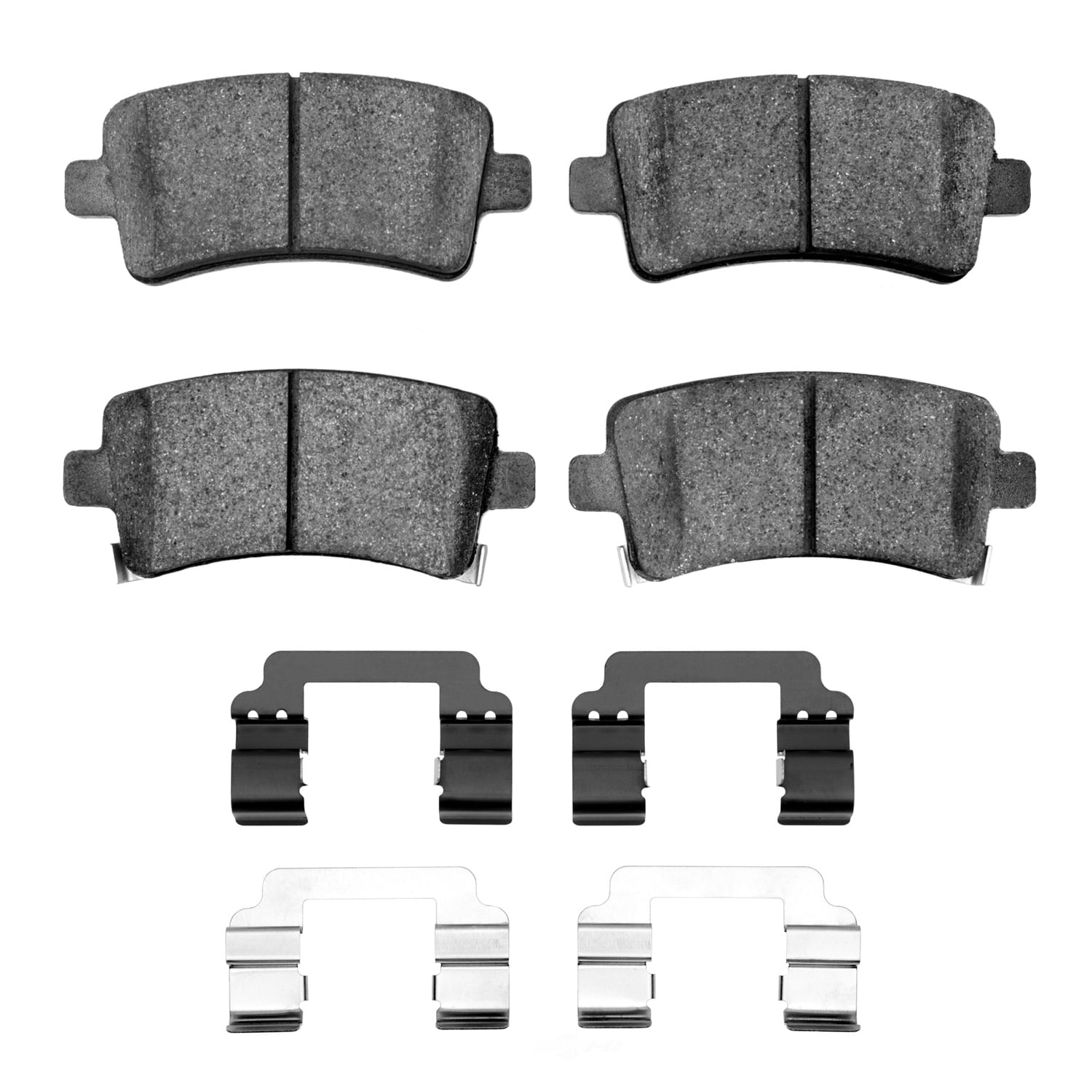 Dynamic Friction Company 1552-1430-01 DFC 5000 Advanced Brake Pads - Low Metallic and Hardware Kit