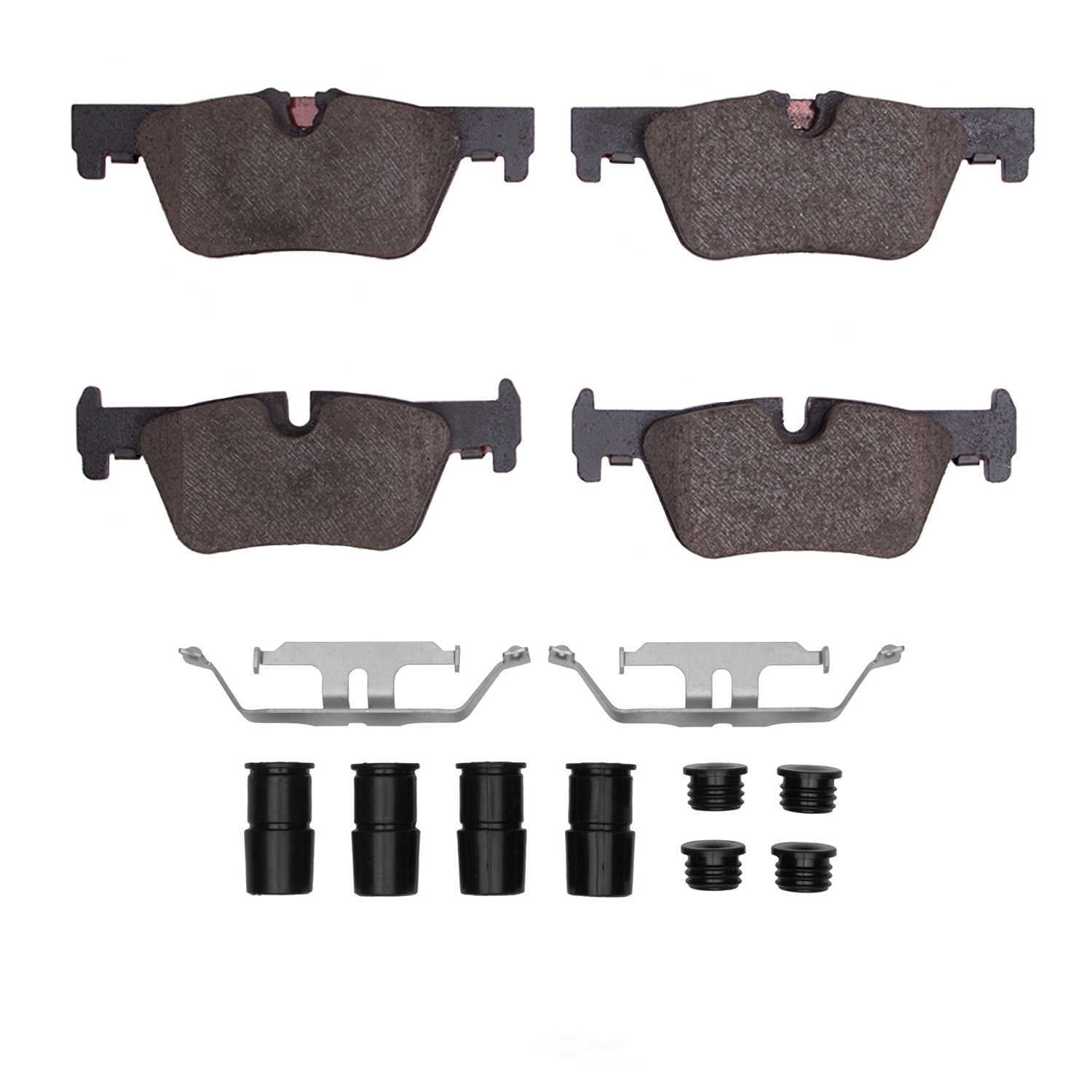 Dynamic Friction Company 1552-1613-01 DFC 5000 Advanced Brake Pads - Low Metallic and Hardware Kit
