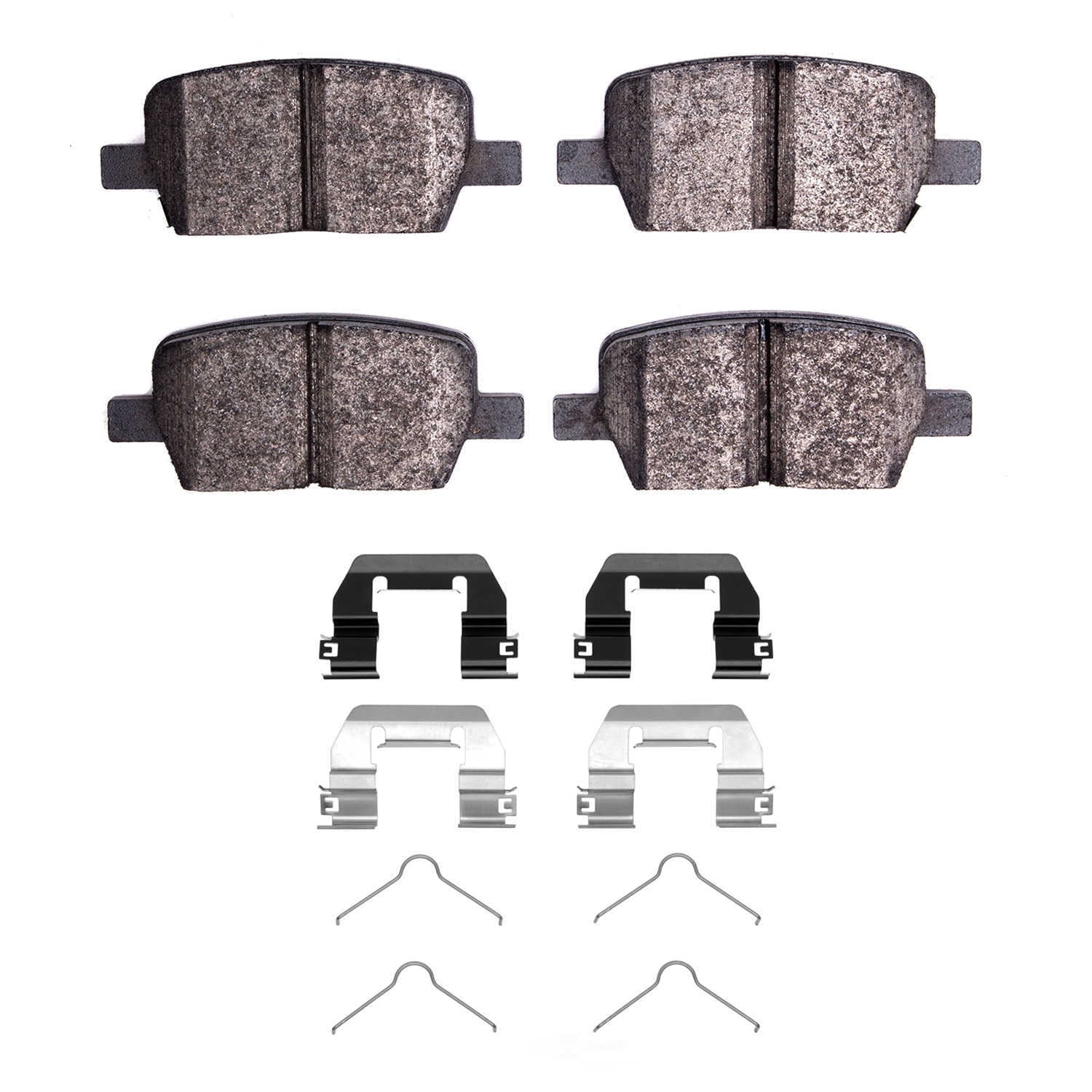 Dynamic Friction Company 1552-1914-01 DFC 5000 Advanced Brake Pads - Low Metallic and Hardware Kit