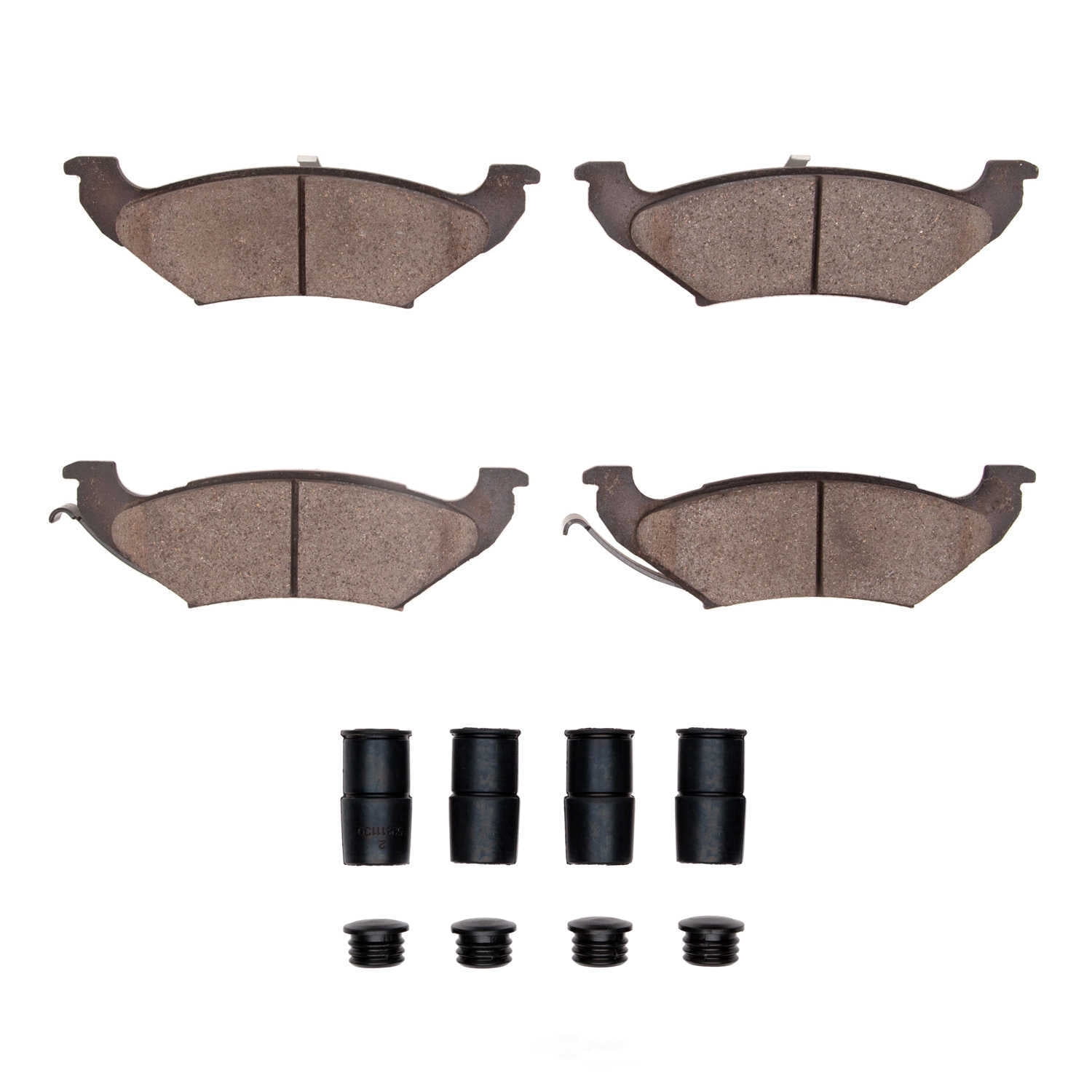 Dynamic Friction Company 1551-0715-01 DFC 5000 Advanced Brake Pads - Semi Metallic and Hardware Kit