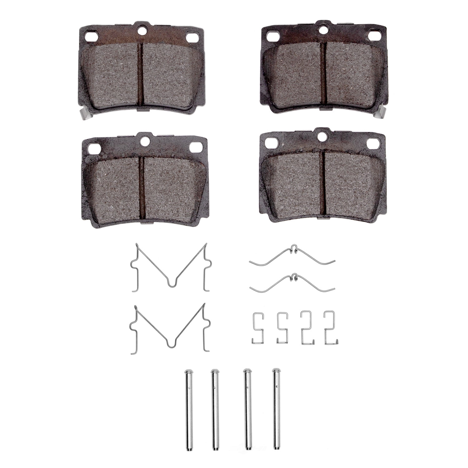 Dynamic Friction Company 1551-0733-01 DFC 5000 Advanced Brake Pads - Semi Metallic and Hardware Kit