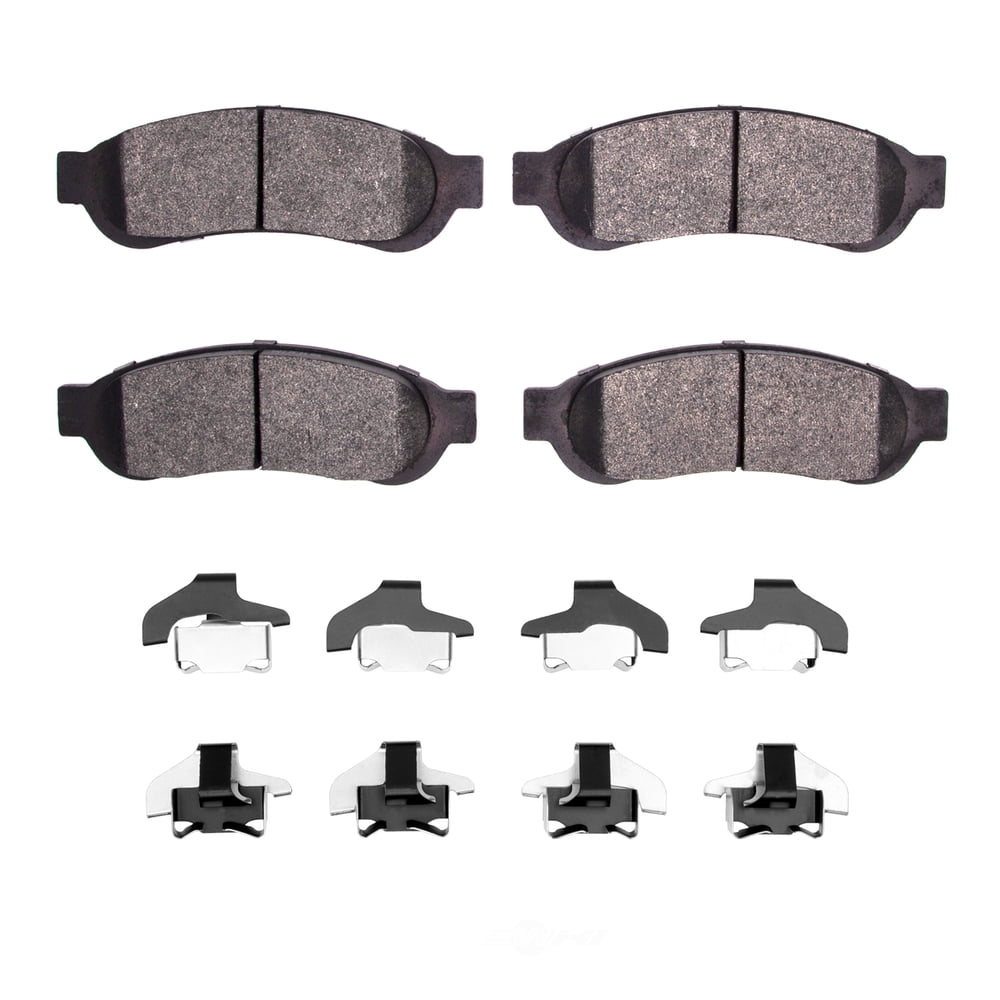 Dynamic Friction Company 1551-1067-01 DFC 5000 Advanced Brake Pads - Semi Metallic and Hardware Kit