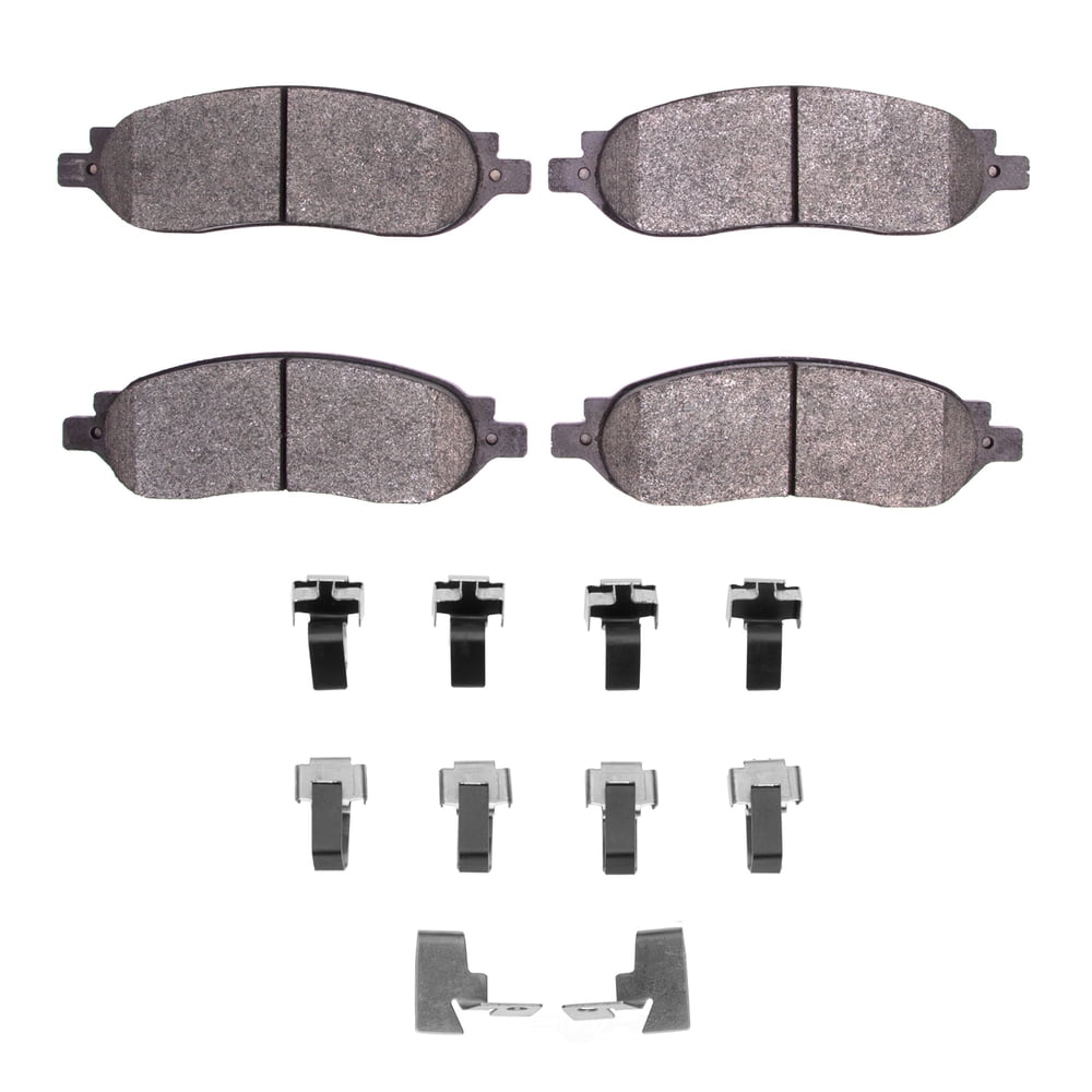 Dynamic Friction Company 1551-1068-01 DFC 5000 Advanced Brake Pads - Semi Metallic and Hardware Kit