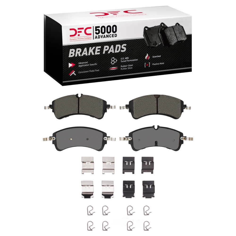 Dynamic Friction Company 1551-2388-11 DFC 5000 Advanced Brake Pads - Semi Metallic and Hardware Kit