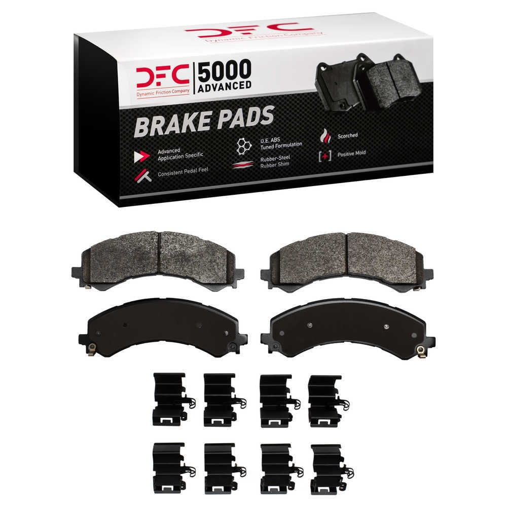 Dynamic Friction Company 1551-2405-01 DFC 5000 Advanced Brake Pads - Semi Metallic and Hardware Kit