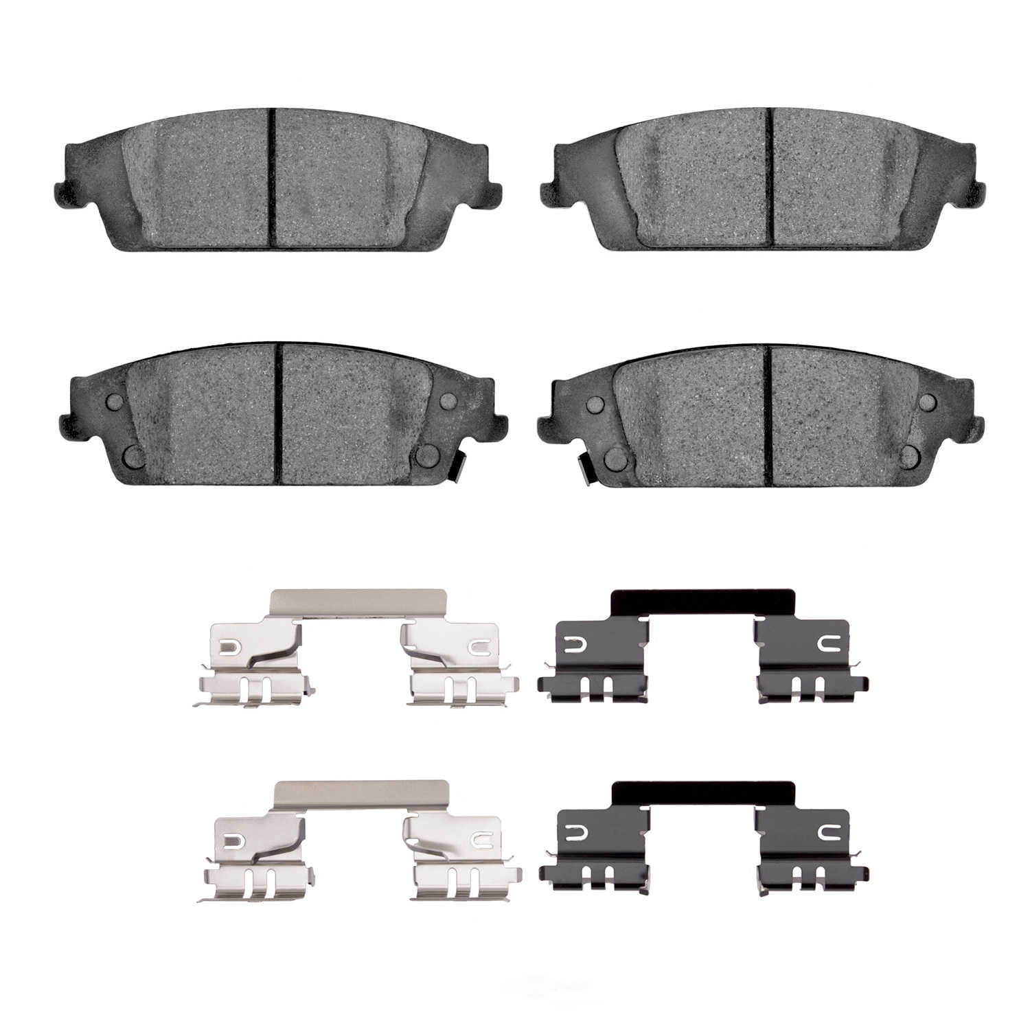 Dynamic Friction Company 1552-1194-12 DFC 5000 Advanced Brake Pads - Semi Metallic and Hardware Kit