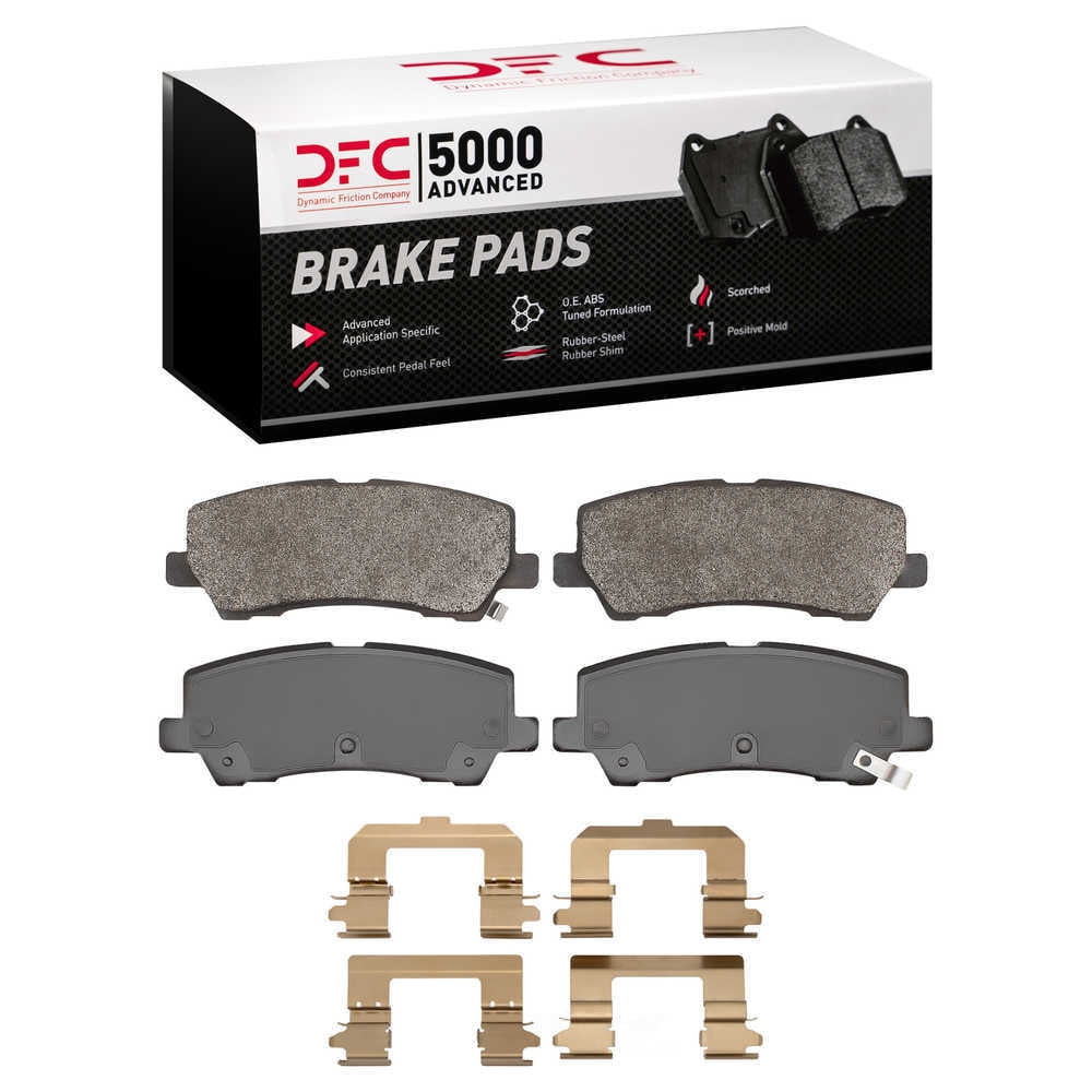 Dynamic Friction Company 1552-1793-02 DFC 5000 Advanced Brake Pads - Semi Metallic and Hardware Kit