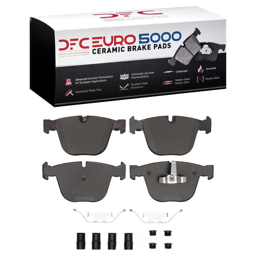 Dynamic Friction Company 1600-0919-11 DFC EURO 5000 Ceramic Brake Pads and Hardware Kit