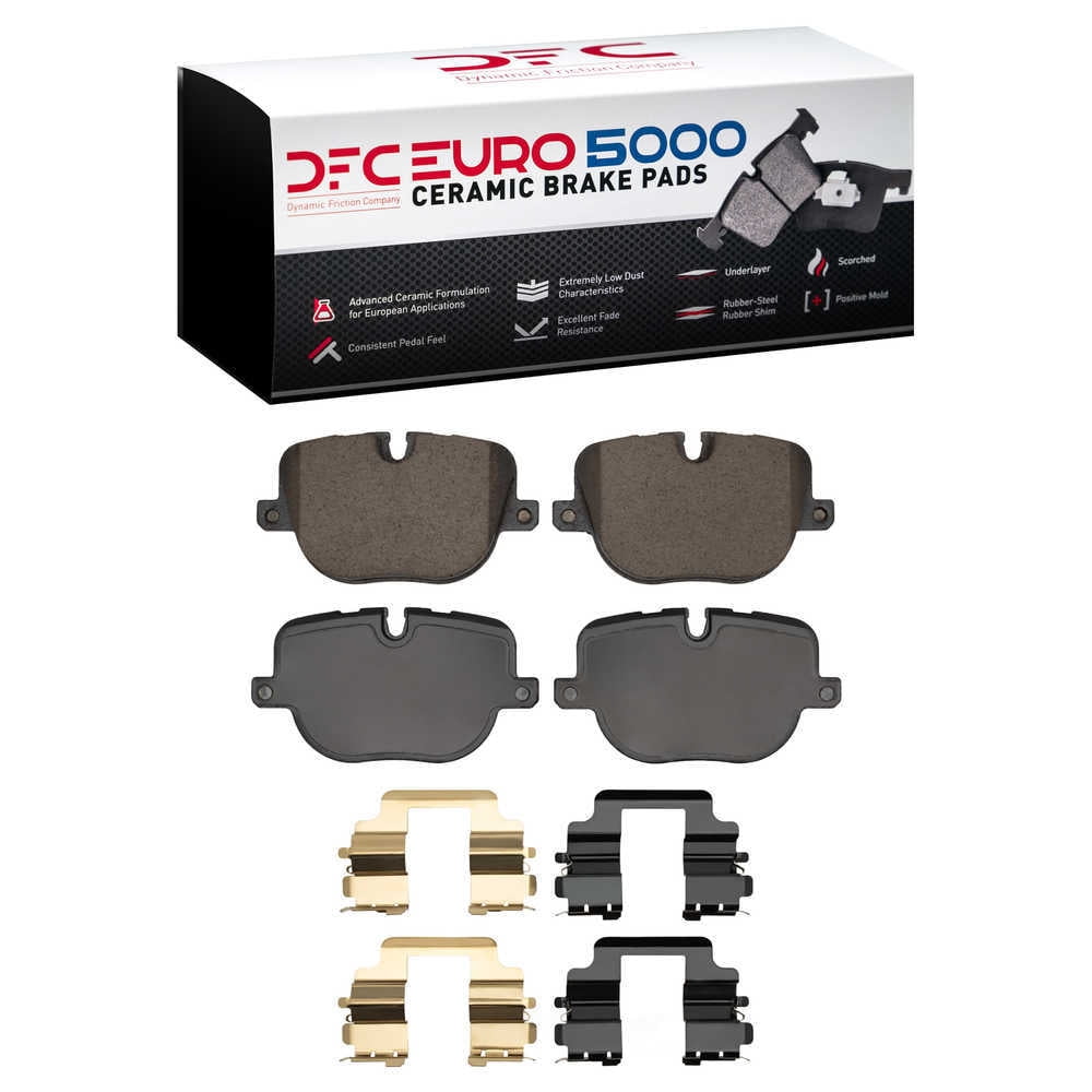 Dynamic Friction Company 1600-1427-01 DFC EURO 5000 Ceramic Brake Pads and Hardware Kit