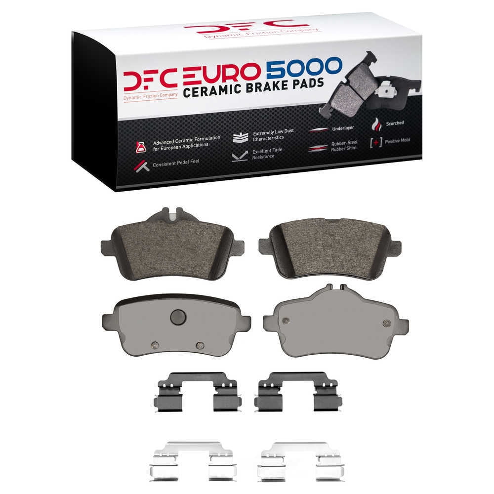 Dynamic Friction Company 1600-1630-01 DFC EURO 5000 Ceramic Brake Pads and Hardware Kit