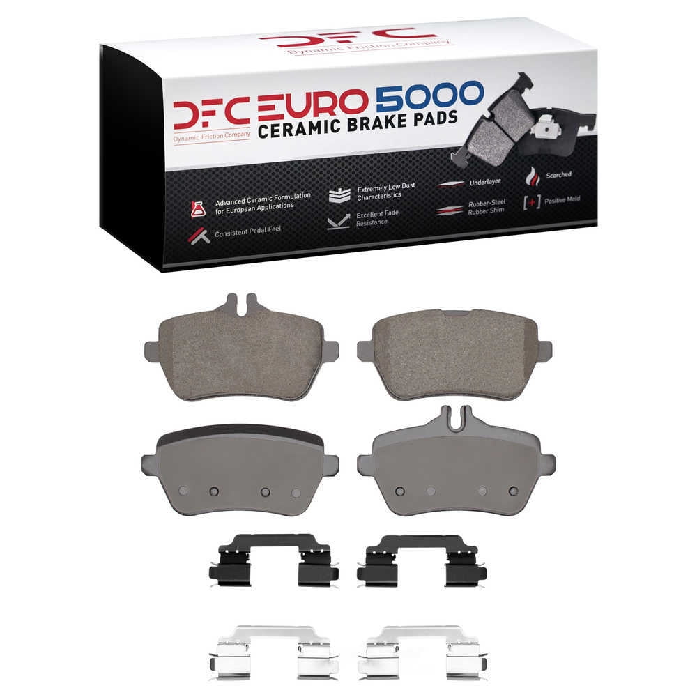 Dynamic Friction Company 1600-1689-01 DFC EURO 5000 Ceramic Brake Pads and Hardware Kit