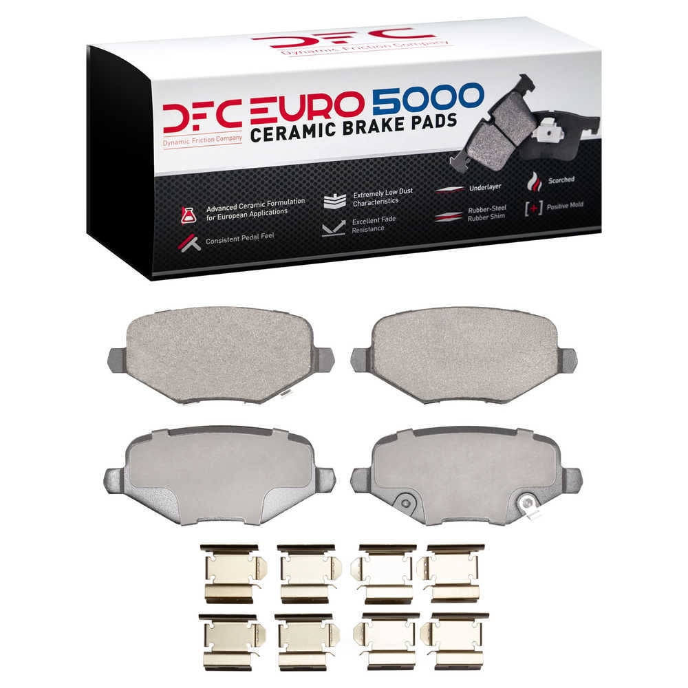 Dynamic Friction Company 1600-1719-01 DFC EURO 5000 Ceramic Brake Pads and Hardware Kit