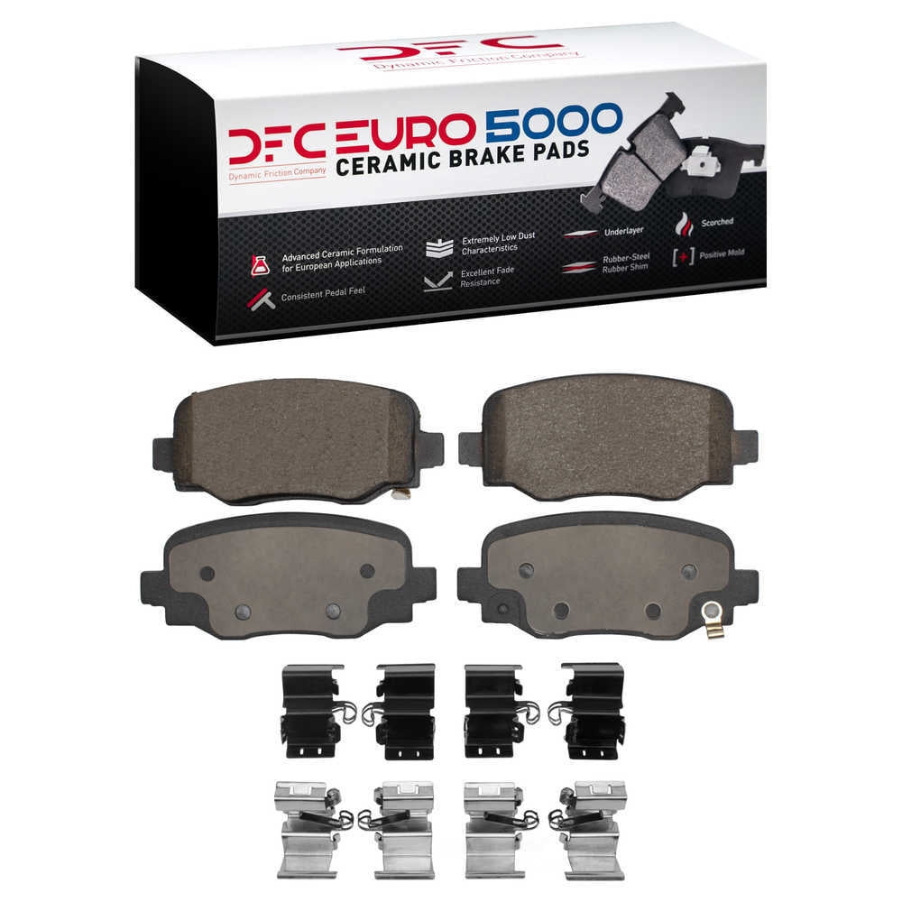 Dynamic Friction Company 1600-1809-01 DFC EURO 5000 Ceramic Brake Pads and Hardware Kit