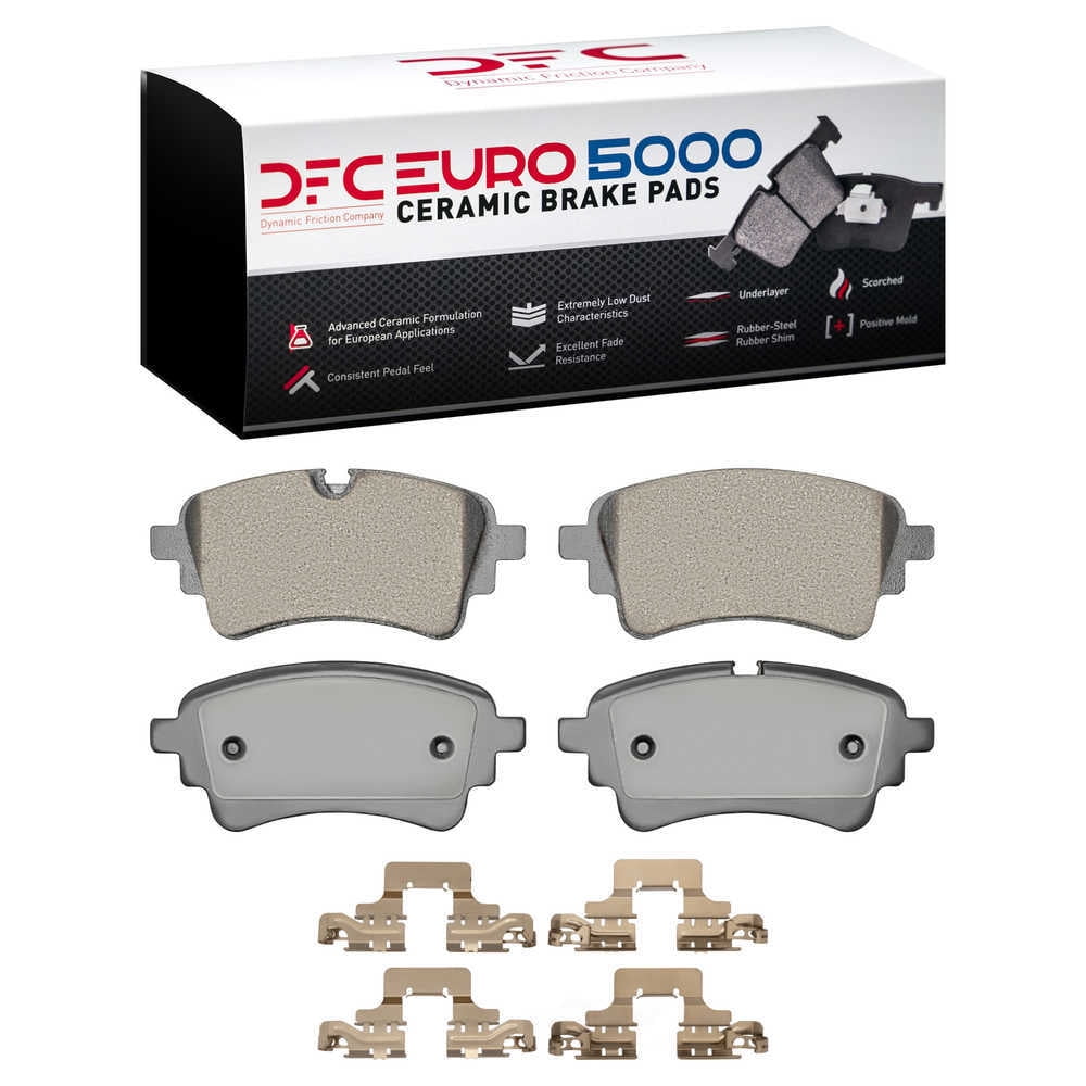 Dynamic Friction Company 1600-2364-02 DFC EURO 5000 Ceramic Brake Pads and Hardware Kit