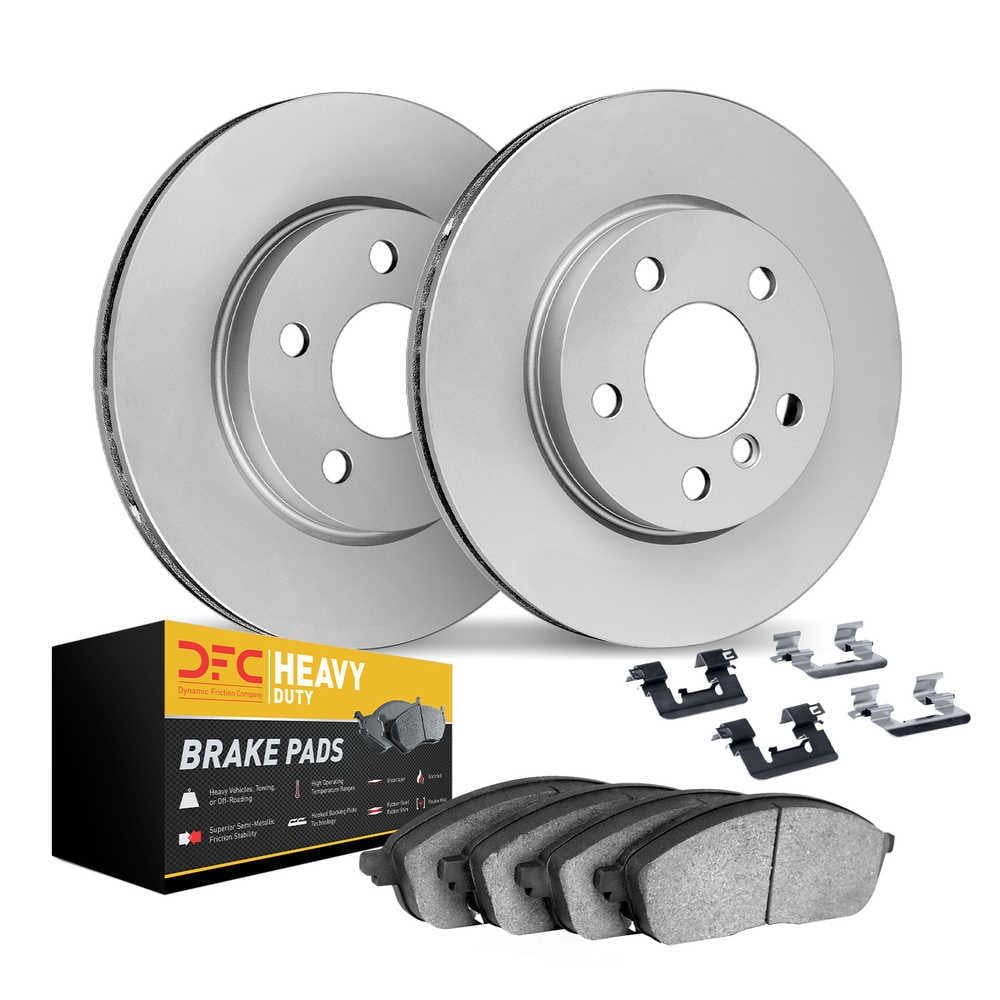 Dynamic Friction Company 9212-99061 DFC Hi-Carbon Alloy GEOMET Coated Rotors with Heavy Duty Brake