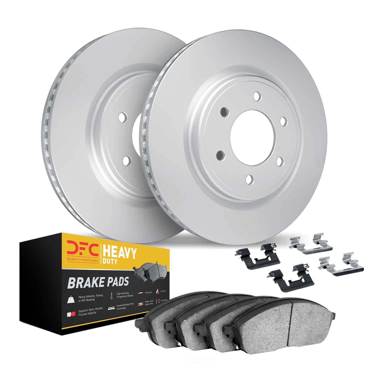 Dynamic Friction Company 9212-99196 DFC Hi-Carbon Alloy GEOMET Coated Rotors with Heavy Duty Brake