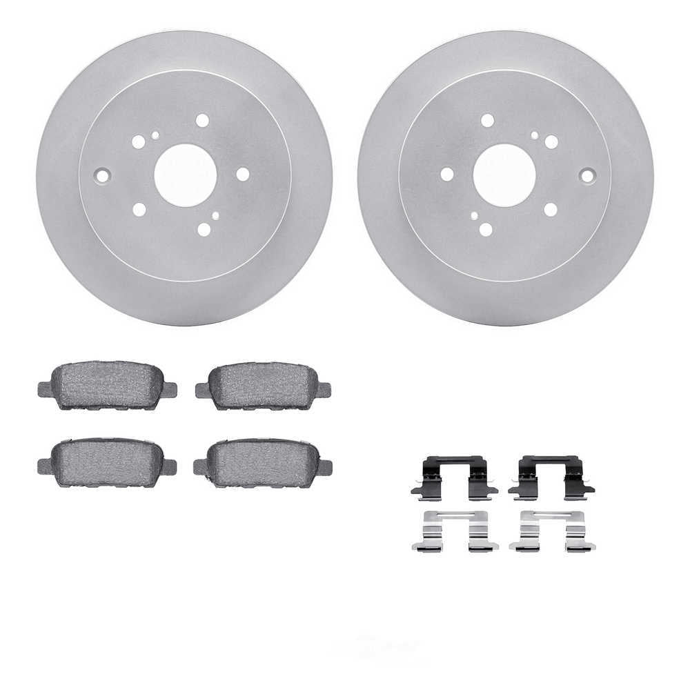 DFC 5000 Euro Ceramic Brake Pads and Hardware Kit - Archived 4612-01000 DFC Geospec Rotors with