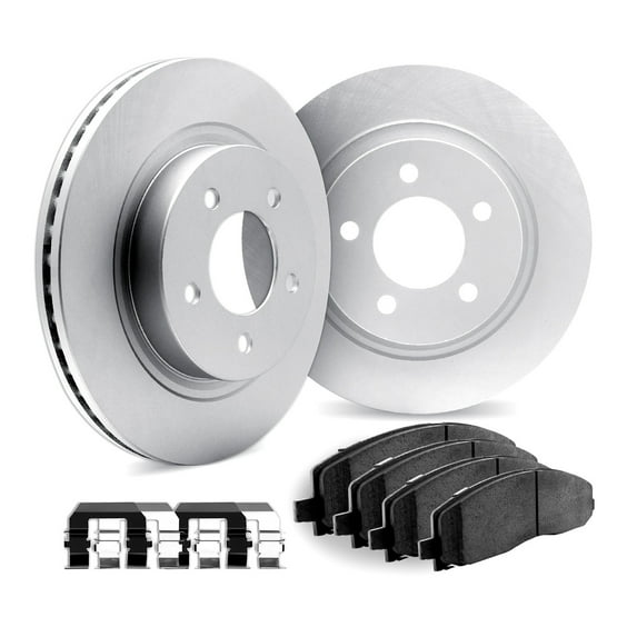 Dynamic Friction Company Rear Brake Geospec Rotors with 5000 Euro Ceramic Brake Pads includes Hardware - 4612-11030