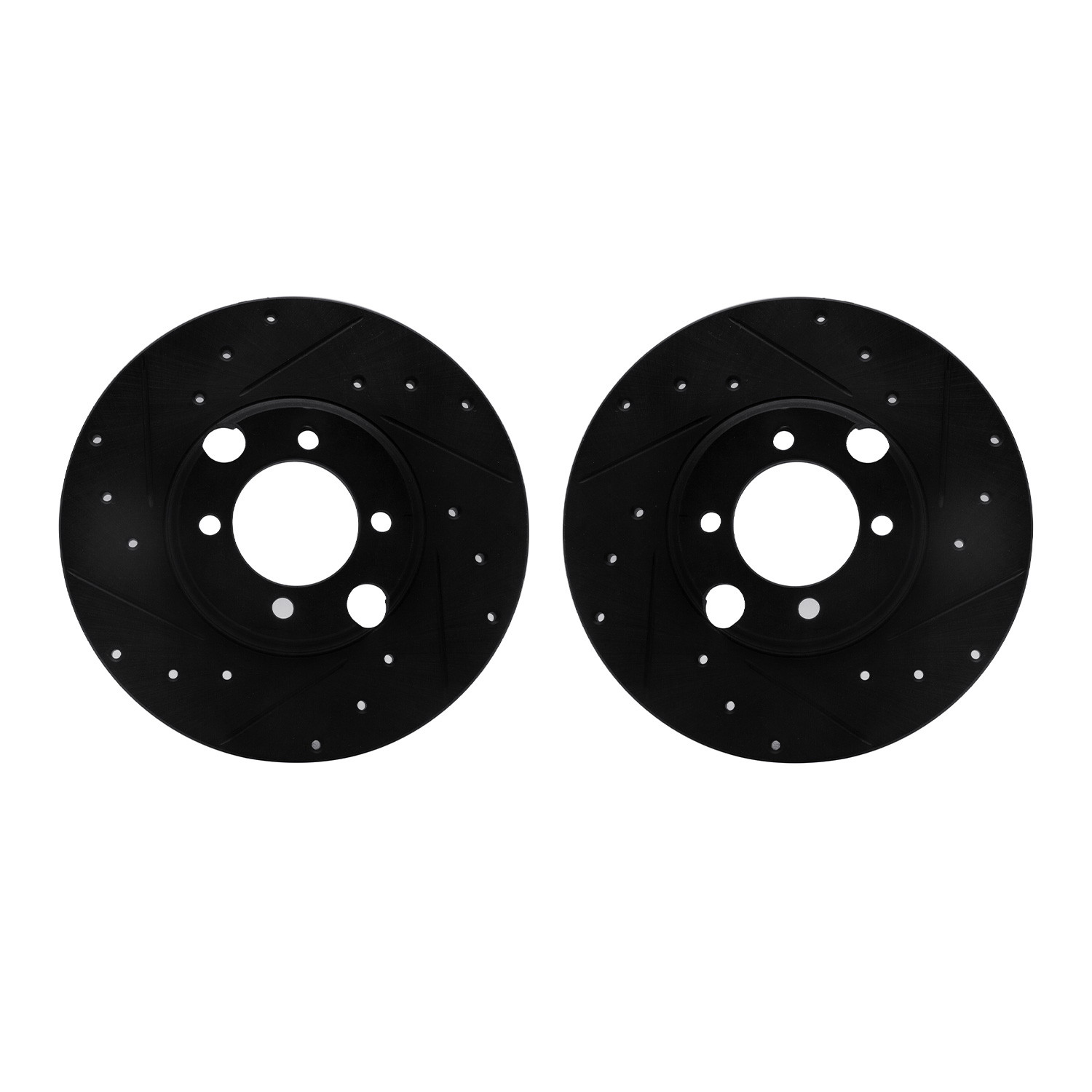 Dynamic Friction Company Rear Brake Rotors-Drilled and Slotted-Black 8002-20038