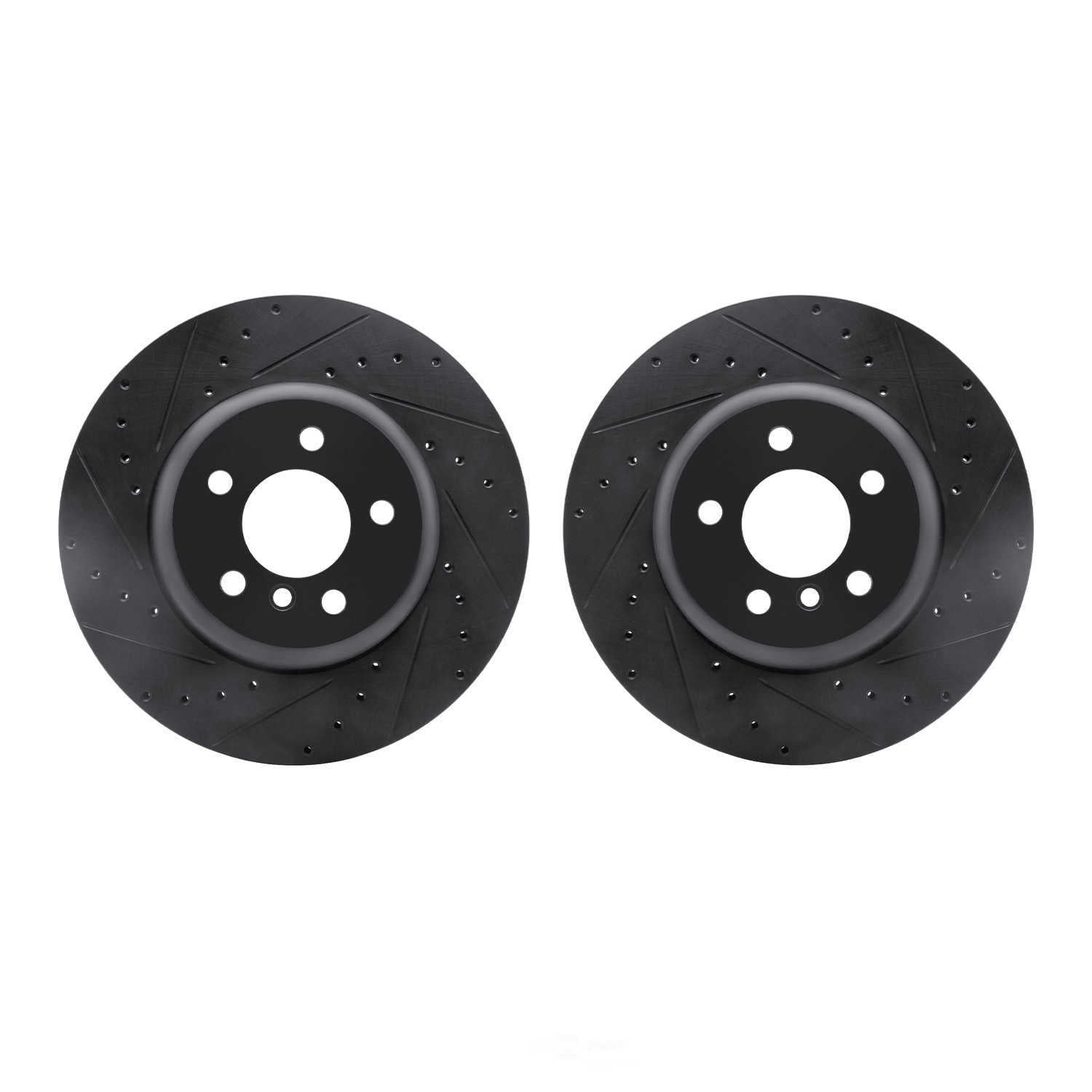 Dynamic Friction Company 8002-31086 DFC Brake Rotors - Drilled & Slotted - Black
