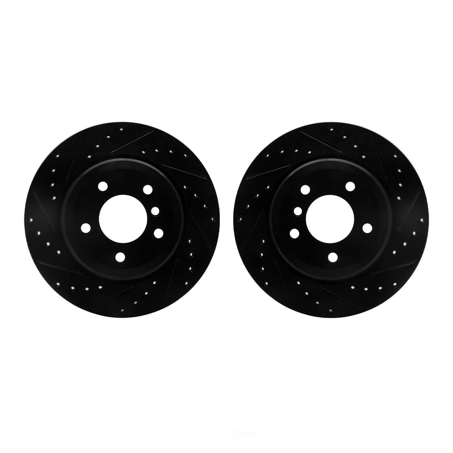 Dynamic Friction Company 8002-31094 DFC Brake Rotors - Drilled & Slotted - Black