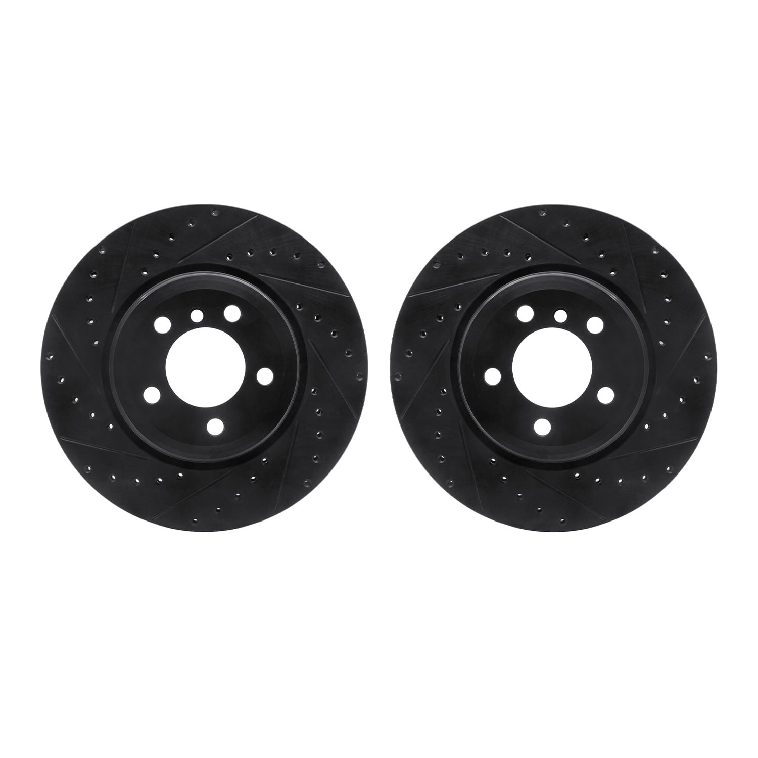 Dynamic Friction Company Rear Brake Rotors-Drilled and Slotted-Black 8002-31108