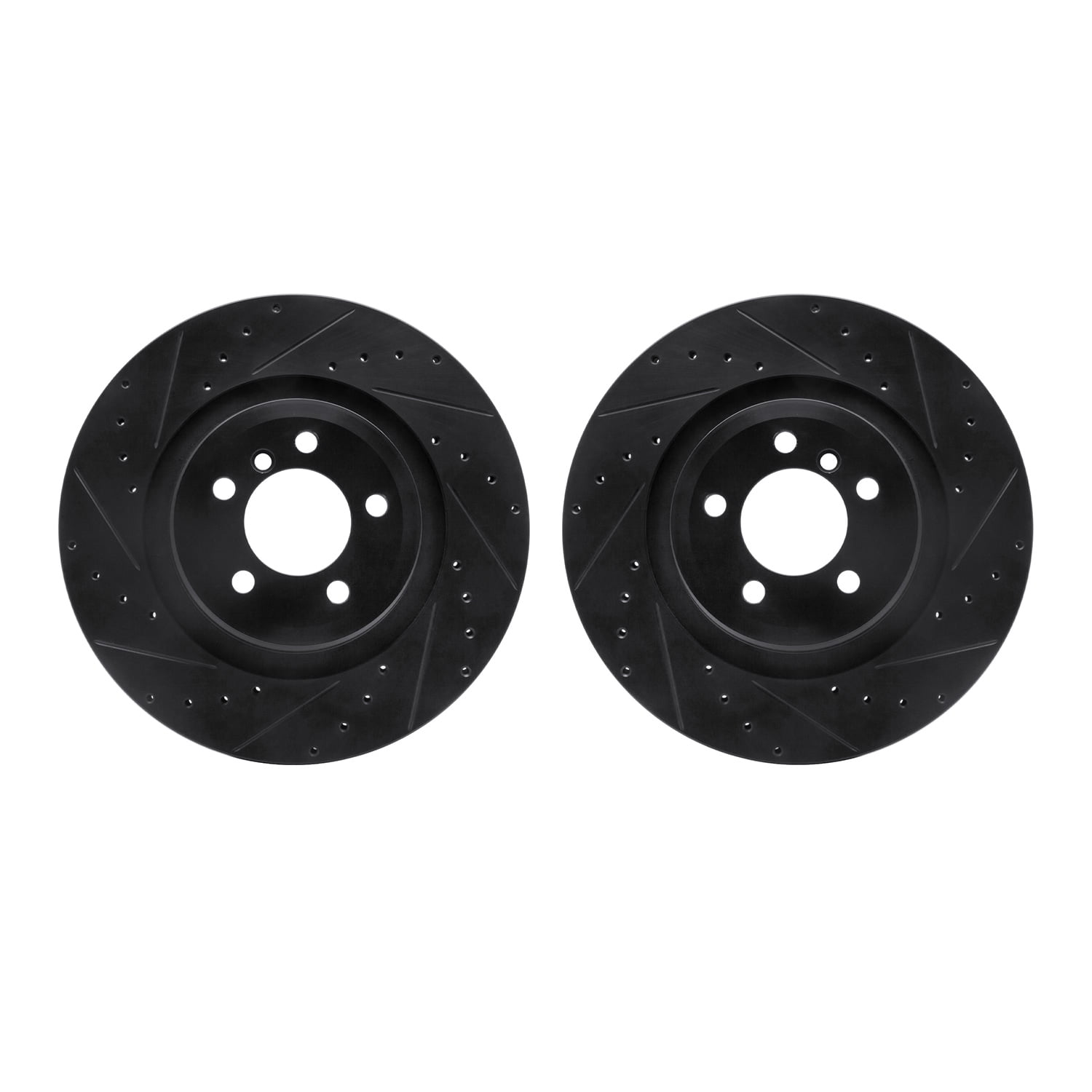 Dynamic Friction Company Rear Brake Rotors-Drilled and Slotted-Black 8002-31110