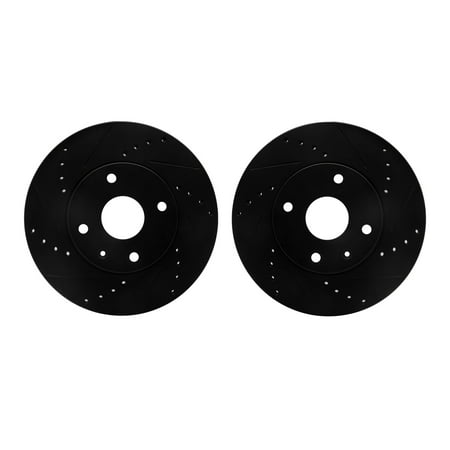 Dynamic Friction Company Rear Brake Rotors Drilled and Slotted Black - 8002-31126