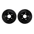 thumbnail image 1 of Dynamic Friction Company Rear Brake Rotors-Drilled and Slotted-Black 8002-42034, 1 of 3