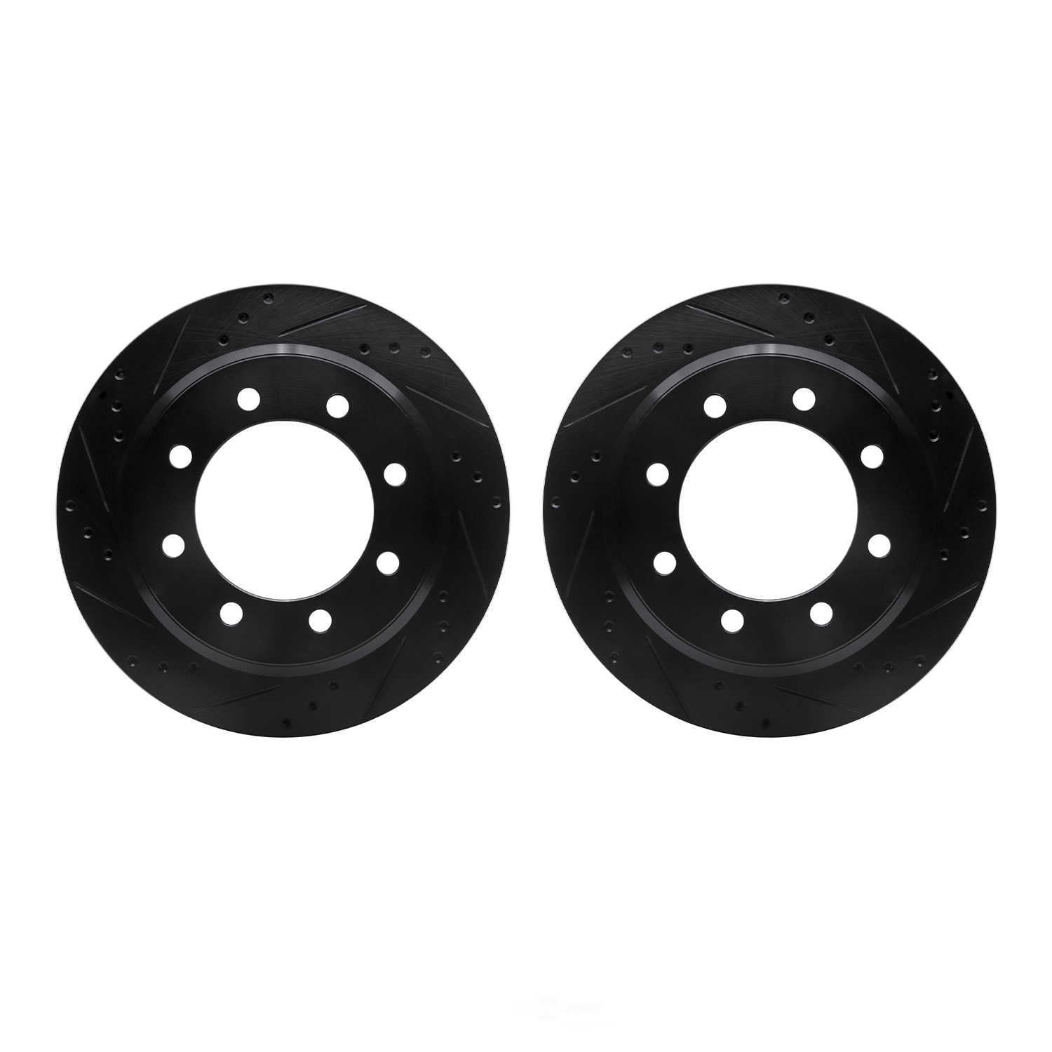 Dynamic Friction Company 8002-54189 DFC Brake Rotors - Drilled & Slotted - Black