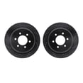 thumbnail image 1 of Dynamic Friction Company Rear Brake Rotors-Drilled and Slotted-Black 8002-54205, 1 of 3