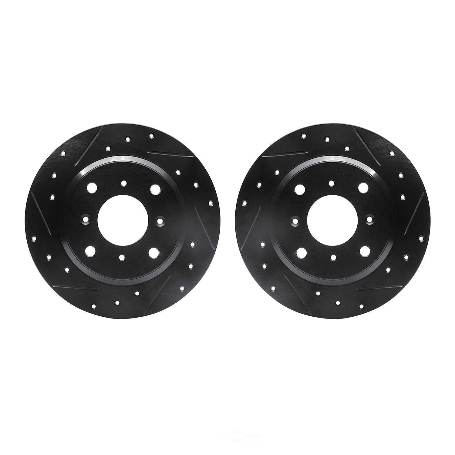 Dynamic Friction Company 8002-59049 DFC Brake Rotors - Drilled & Slotted - Black