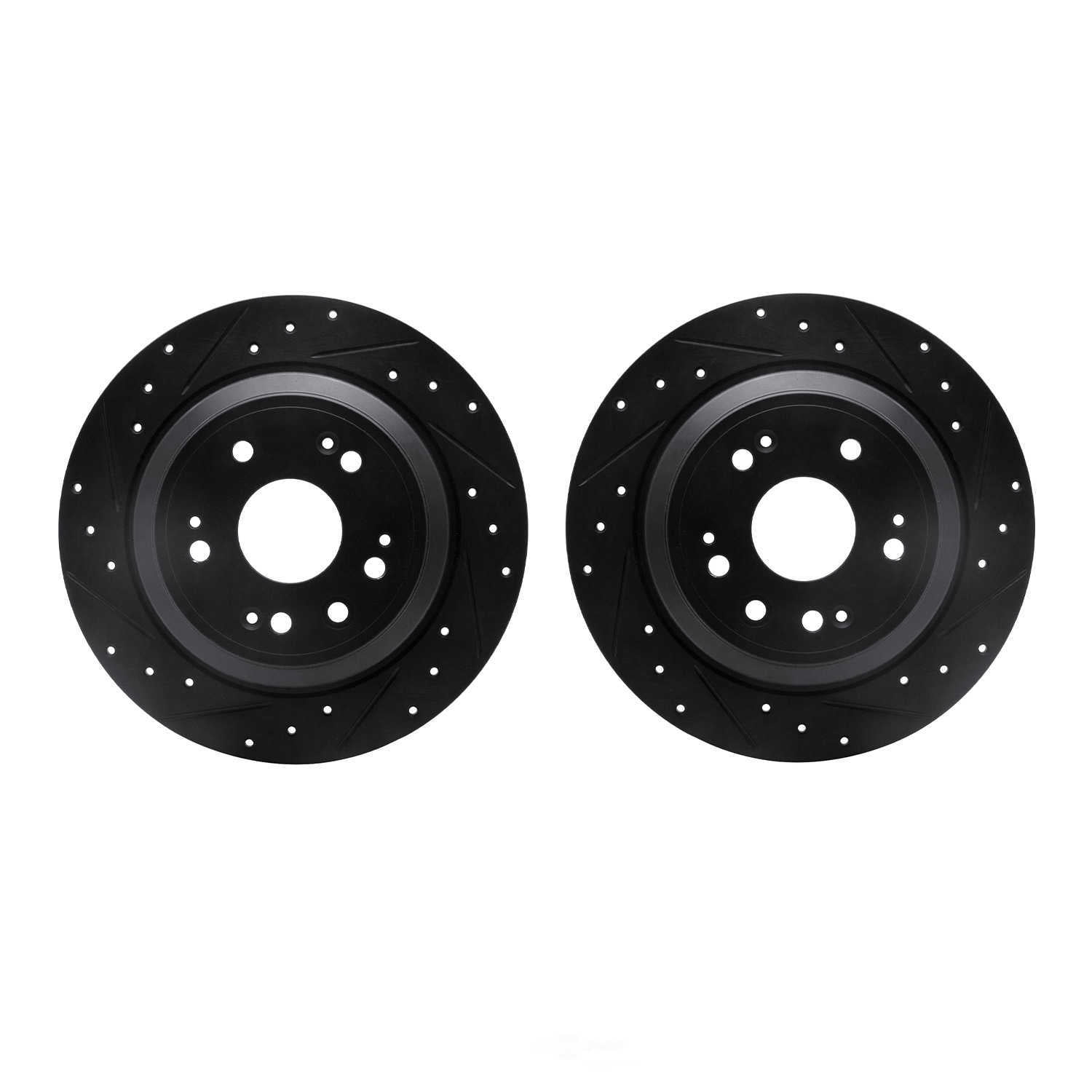 Dynamic Friction Company 8002-59056 DFC Brake Rotors - Drilled & Slotted - Black