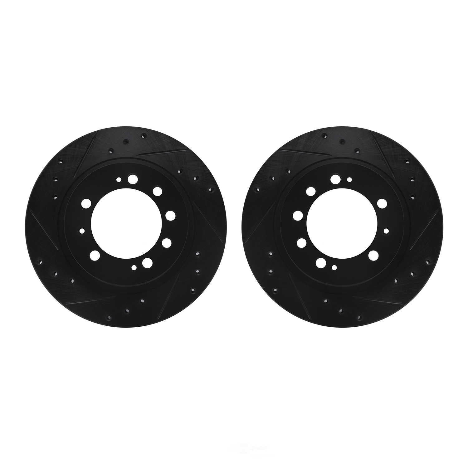 Dynamic Friction Company 8002-72043 DFC Brake Rotors - Drilled & Slotted - Black