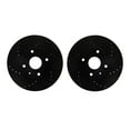 thumbnail image 1 of Dynamic Friction Company Rear Brake Rotors Drilled and Slotted Black - 8002-73061, 1 of 3