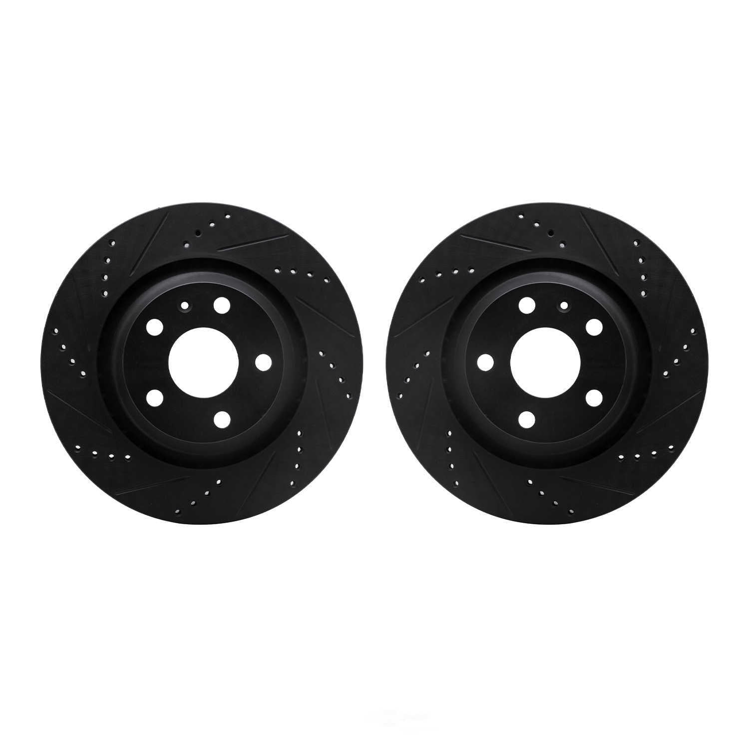 Dynamic Friction Company 8002-73071 DFC Brake Rotors - Drilled & Slotted - Black